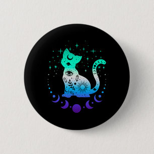New Blue Gay Male Mlm Pride Flag, Astrology Cat 6 Cm Round Badge