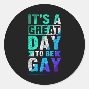 New Blue Gay Male Mlm Pride Flag  Classic Round Sticker