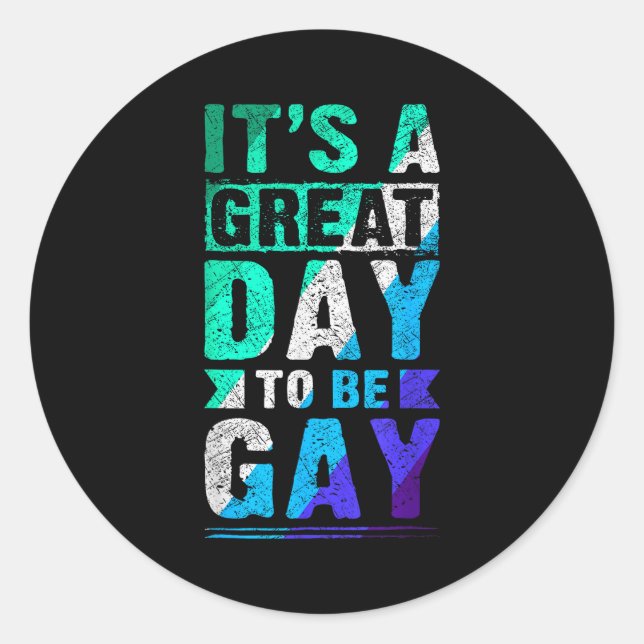 New Blue Gay Male Mlm Pride Flag  Classic Round Sticker (Front)