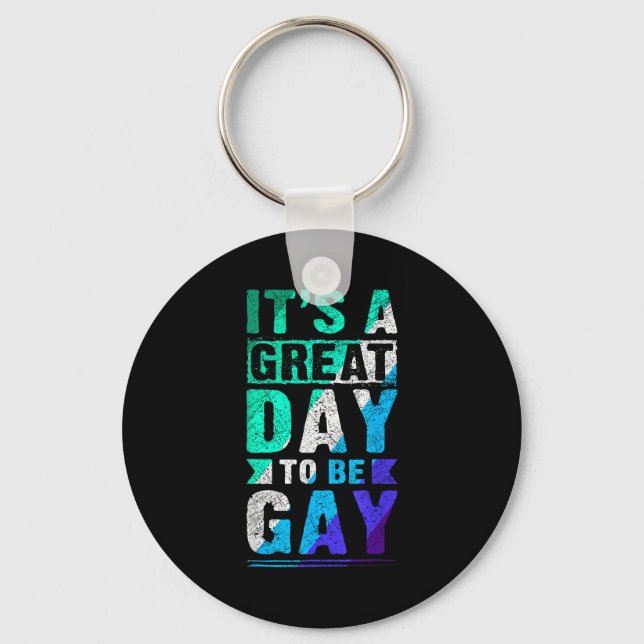 New Blue Gay Male Mlm Pride Flag  Key Ring (Front)