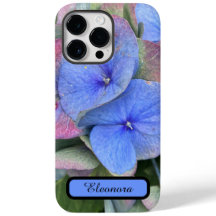 New Blue Hydrangea Flower Photo & Name iPhone case