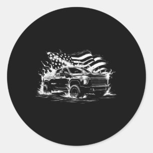 New Body Style Silverado Truck 2500 Crew Cab Patri Classic Round Sticker