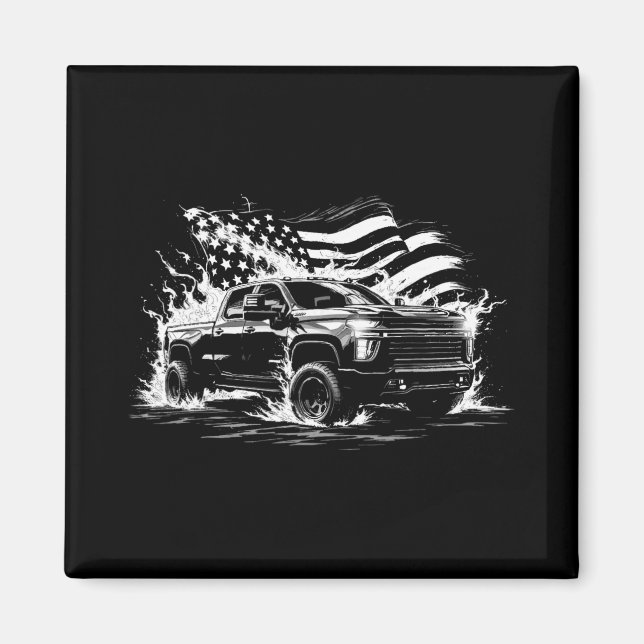 New Body Style Silverado Truck 2500 Crew Cab Patri Magnet (Front)