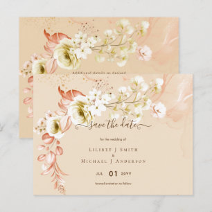NEW! Boho Floral Wedding Save Dates Postcard