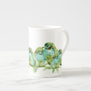 NEW BONE CHINA LOVE BIRD MUG