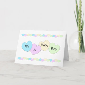 New Born Baby Boy Personalised Card