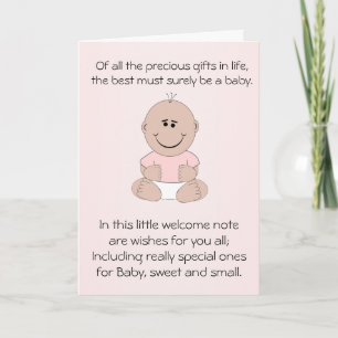 New Born Baby Girl Card