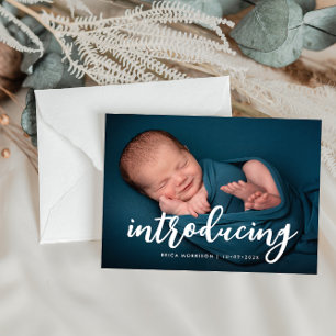 new born birth announcement postcard