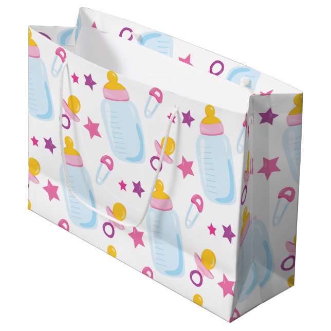 New born girl large gift bag (Front Angled)