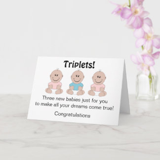 New Born Triplets Card