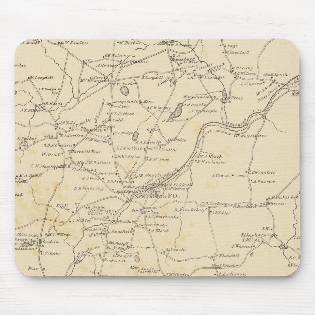 New Boston, Hillsborough Co Mouse Mat (Front)