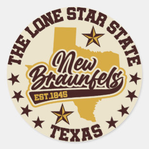 New Braunfels,Texas Classic Round Sticker