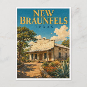 New Braunfels Texas Gruene Hall GeoSaga Postcard