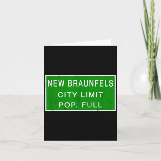 New Braunfels Texas Pulation Full Fastest Growing  Card (Front)