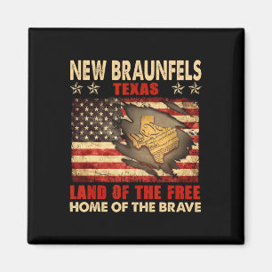 New Braunfels Texas Usa Flag 4th Of July  Magnet