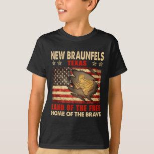 New Braunfels Texas Usa Flag 4th Of July T-Shirt