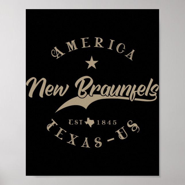 New Braunfels Tx Texas  Poster (Front)
