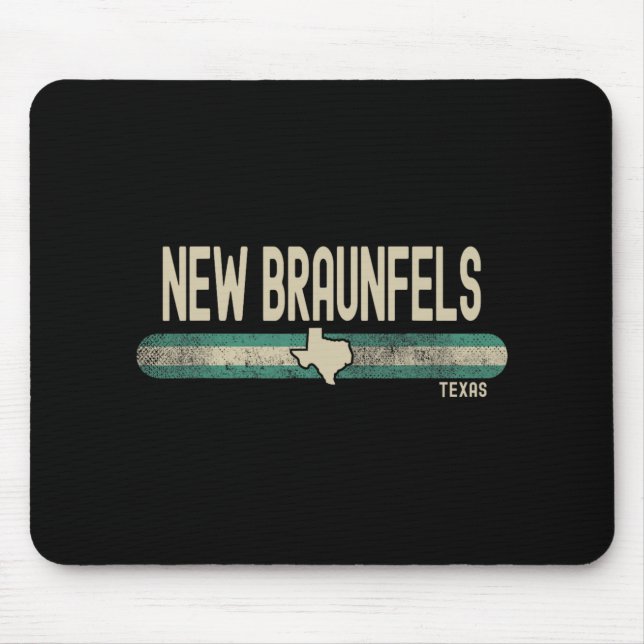 New Braunfels Tx Texas Travel &amp; 80s Style  Mouse Mat (Front)