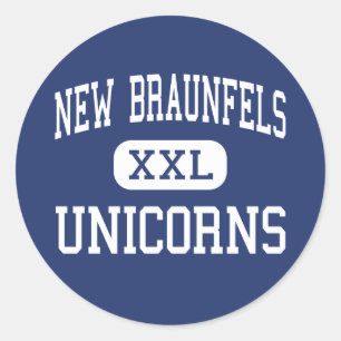 New Braunfels - Unicorns - High - New Braunfels Classic Round Sticker