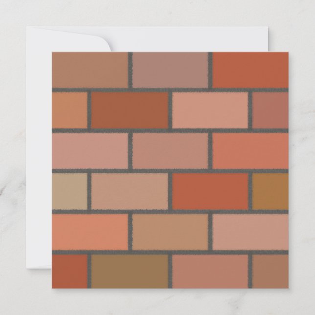 New Brick Wall Design Pattern Holiday Card (Front)