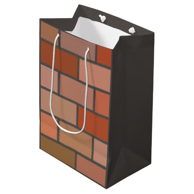 New Brick Wall Design Pattern  Medium Gift Bag (Front Angled)