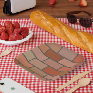 New Brick Wall Design Pattern  Paper Plate