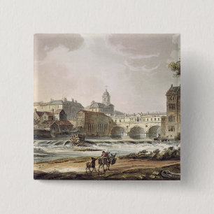 New Bridge, from 'Bath Illustrated by a Series of 15 Cm Square Badge