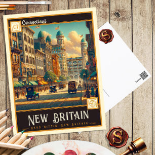 New Britain, Connecticut   Vintage Postcard