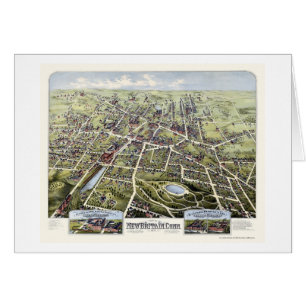 New Britain, CT Panoramic Map - 1875