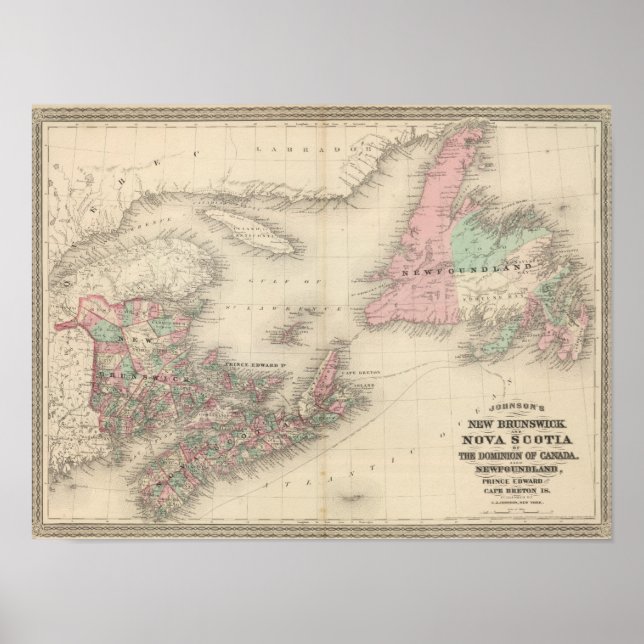 New Brunswick and Nova Scotia Poster (Front)
