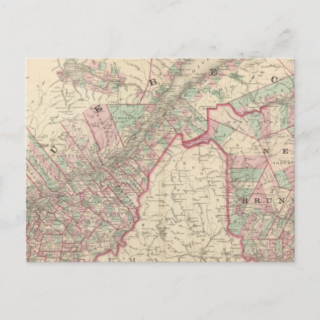 New Brunswick and Quebec Postcard (Front)