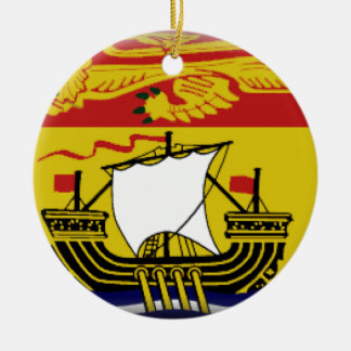 New Brunswick (Canada) Flag Ceramic Tree Decoration