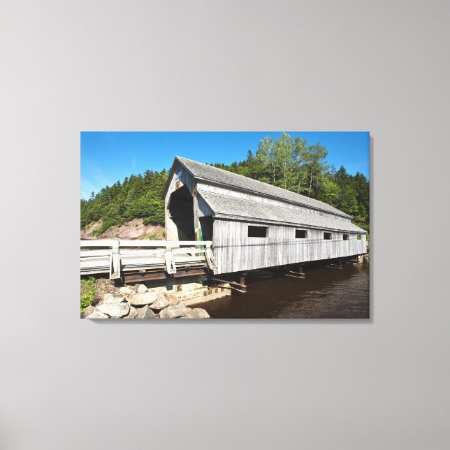 New Brunswick, Canada. Irish River covered Canvas Print (Front)