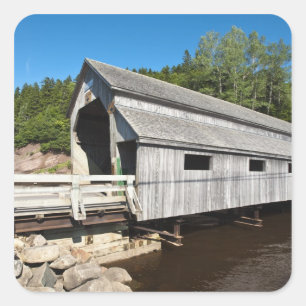 New Brunswick, Canada. Irish River covered Square Sticker