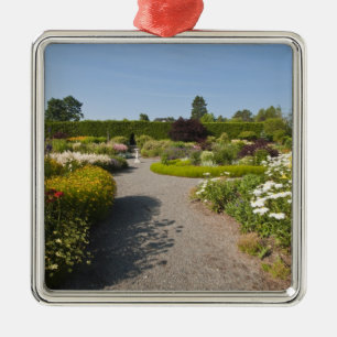 New Brunswick, Canada. Kingsbrae Garden in St. Metal Tree Decoration