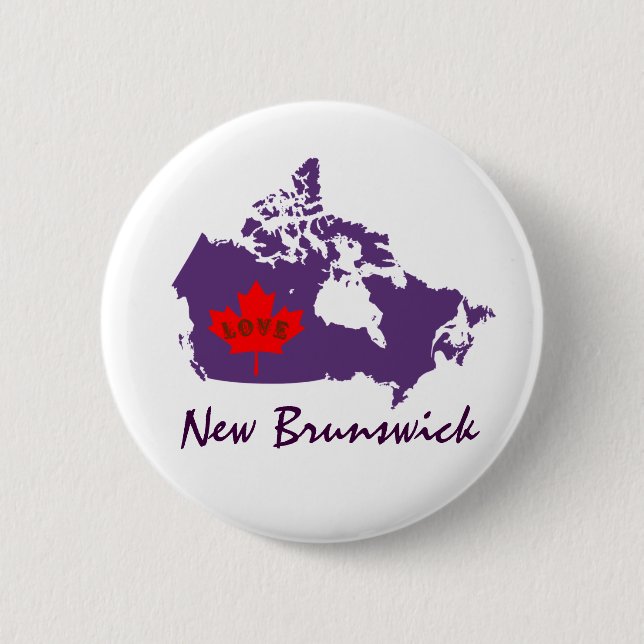 New Brunswick Customise Canada pin button (Front)