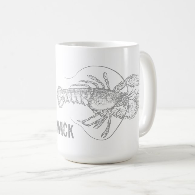 New Brunswick Lobster Coffee Mug (Front Right)