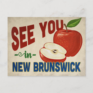 New Brunswick New Jersey Apple - Vintage Travel Postcard