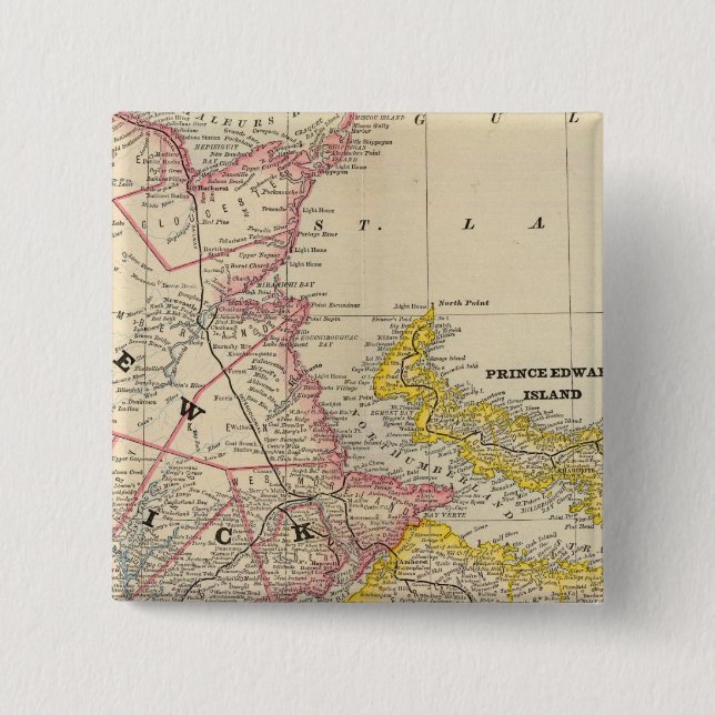 New Brunswick, Nova Scotia 15 Cm Square Badge (Front)