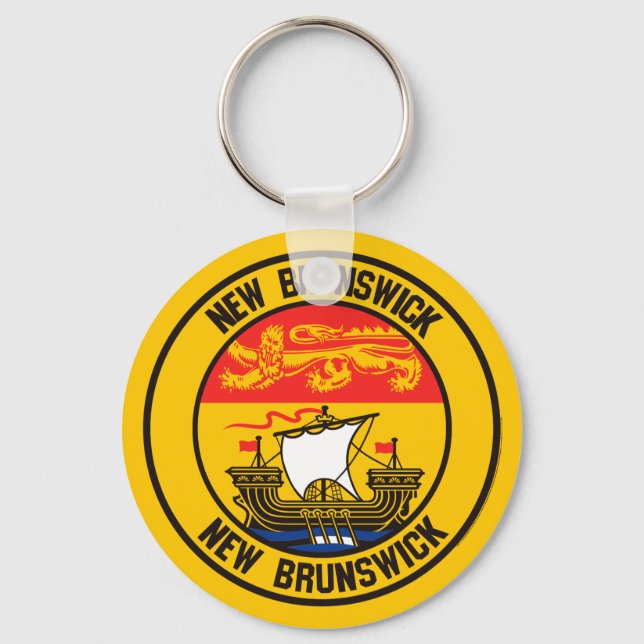 New Brunswick Round Emblem Key Ring (Front)