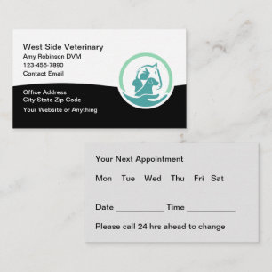 New Budget Veterinary Appointment Business Cards