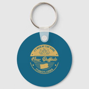 New Buffalo Pennsylvania Its Where My Story Begin Key Ring
