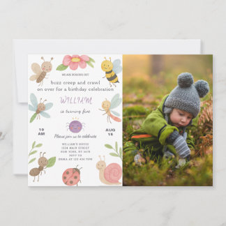 New Bugs Birthday Invitation With Photo