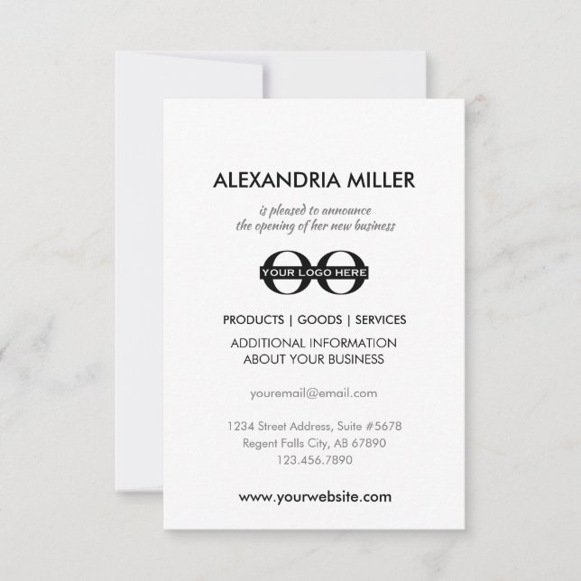 New Business Announcement (Front)