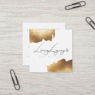 NEW BUSINESS CARD   Gold Brush Minimalist