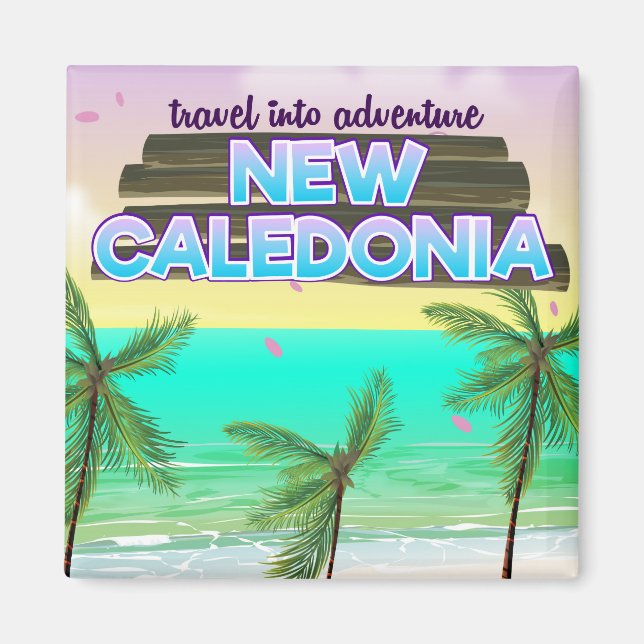 New Caledon "travel into adventure" travel poster. Magnet (Front)