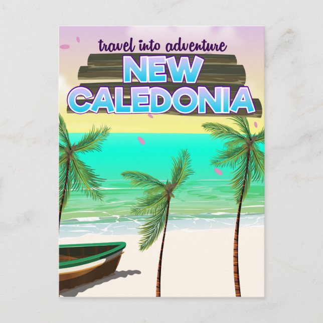 New Caledon "travel into adventure" travel poster. Postcard (Front)