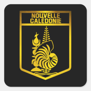 New Caledonia Emblem Square Sticker