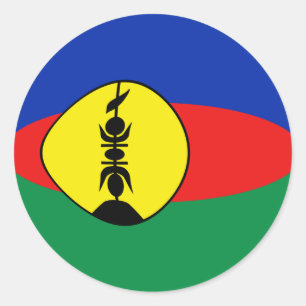 New Caledonia Fisheye Flag Sticker