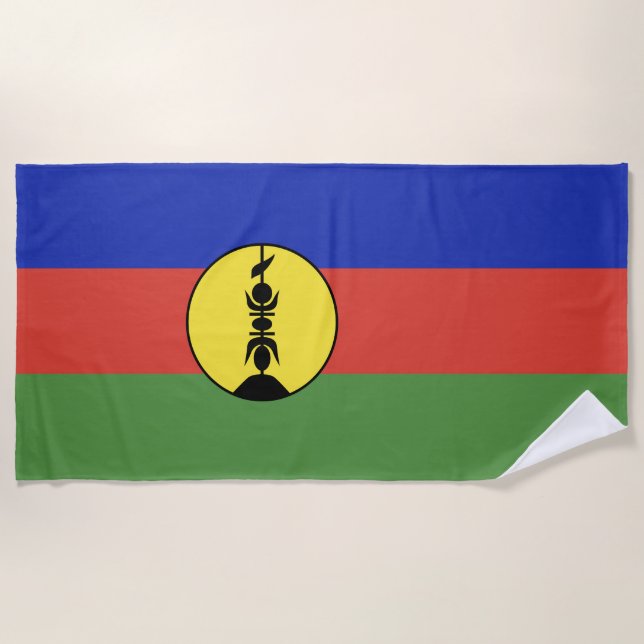 New Caledonia flag Beach Towel (Front)